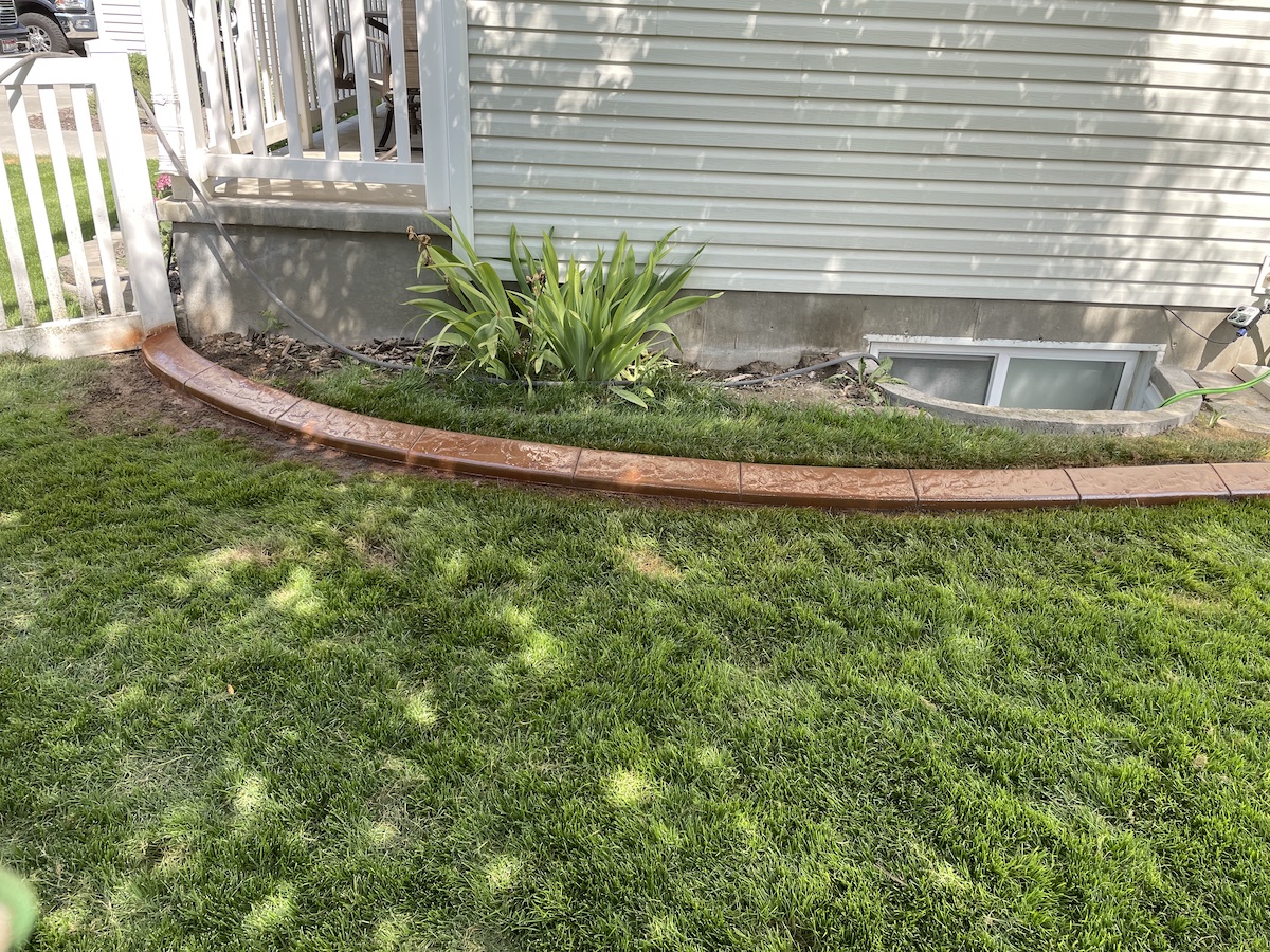 Fresh painted curb