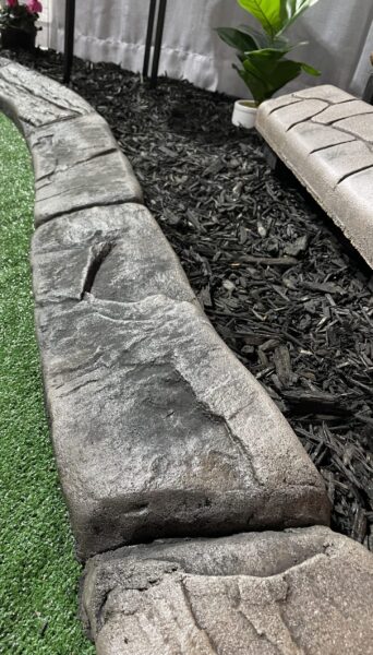 Curb made with rock